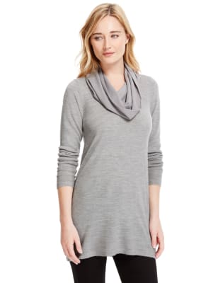 Cowl neck 2025 longline jumper