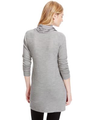 Cowl Neck Longline Jumper, M&S Collection