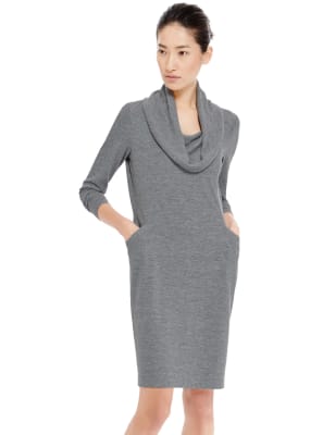 womens cowl neck sweater dress