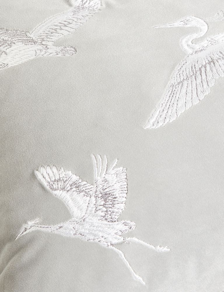 Crane Embroidered Bolster Cushion 4 of 7