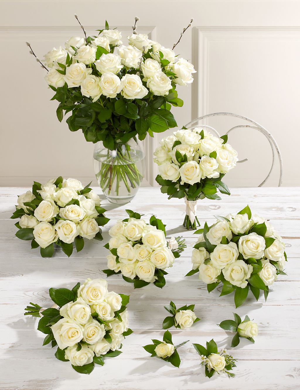 Creamy-white Luxury Rose Wedding Flowers - Collection 4 1 of 1