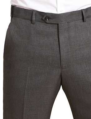 Crease Resistant Active Waistband Flat Front Trousers Image 2 of 3