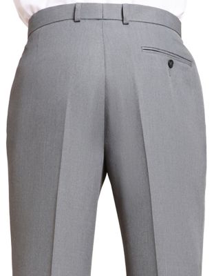 Crease Resistant Active Waistband Single Pleat Trousers Image 2 of 4