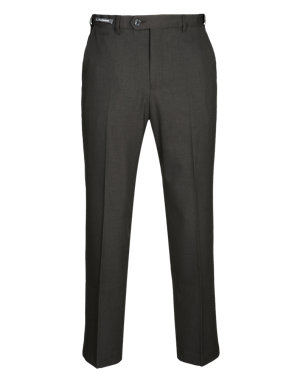 Crease Resistant Active Waistband Straight Leg Trousers Image 2 of 5