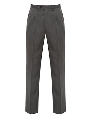 Crease Resistant Single Pleat Trousers Image 2 of 6