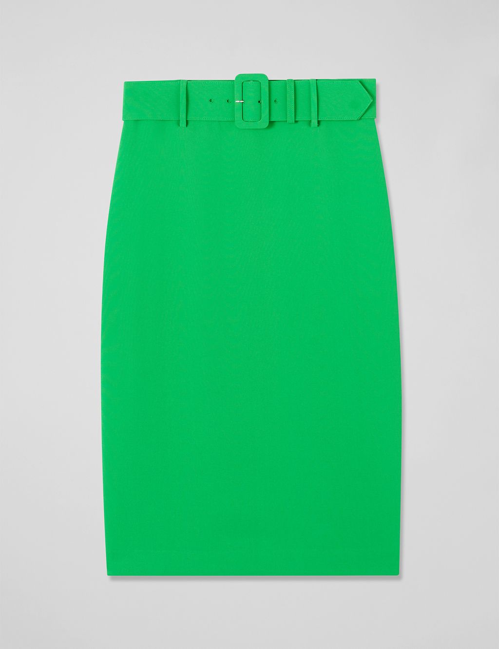 Crepe Belted Midi Pencil Skirt 1 of 4