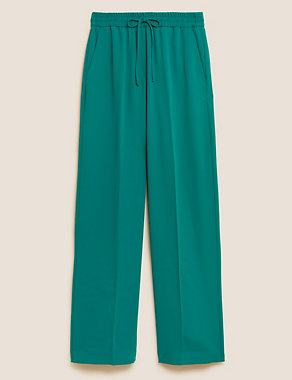 Crepe Drawstring Wide Leg Trousers Image 2 of 7