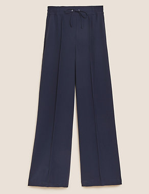 Crepe Drawstring Wide Leg Trousers Image 2 of 7