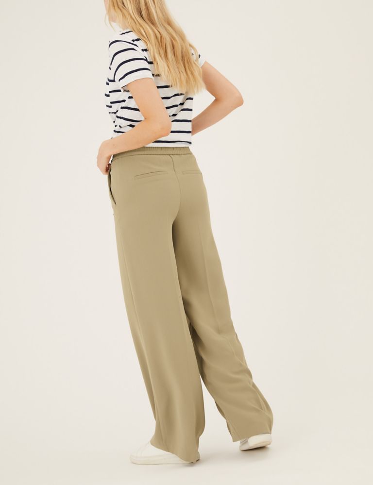 Crepe Drawstring Wide Leg Trousers 6 of 6