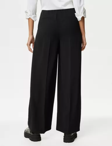 Crepe Drawstring Wide Leg Trousers 5 of 6