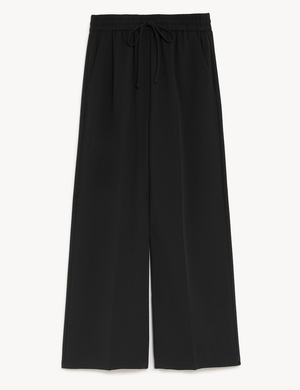 Crepe Drawstring Wide Leg Trousers 1 of 6