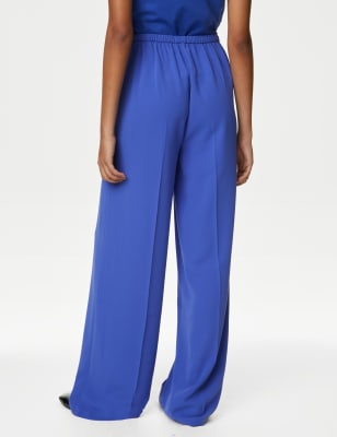 Blue Palazzo Trousers/ High Waisted Palazzo/ Wide Anniversaries Pants/  Royal Blue Dress Pants/ Fashionable Trousers -  Ireland