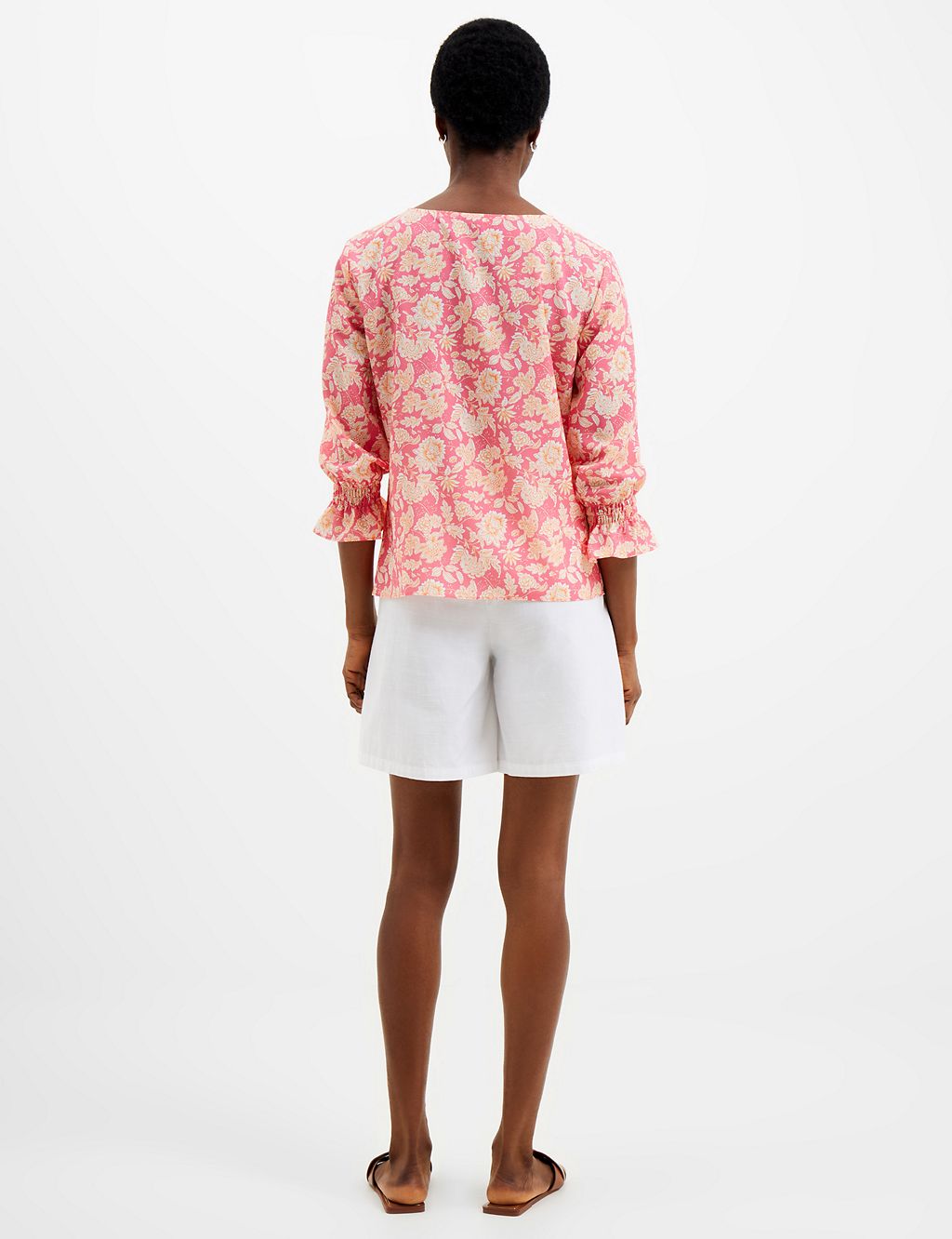 Crepe Floral Shell Top 2 of 3