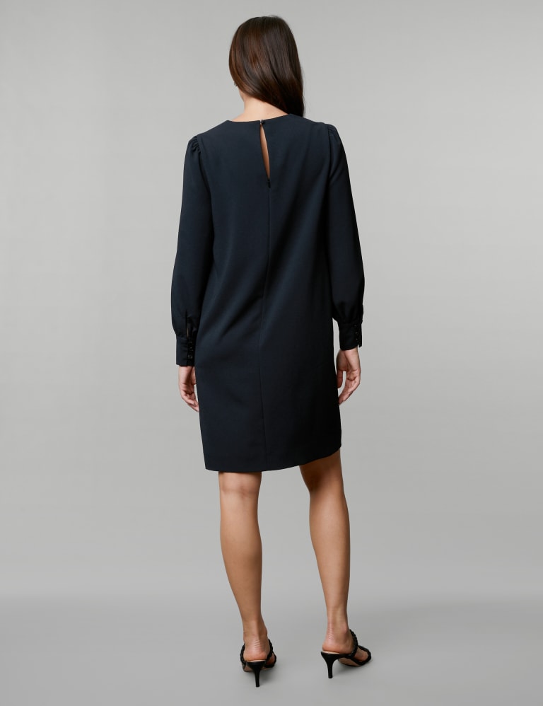 Crepe Knee Length Shift Dress JAEGER M S