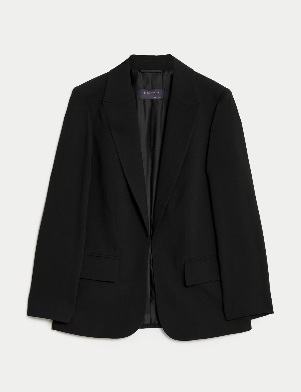 Crepe Relaxed Single Breasted Blazer | M&S Collection | M&S