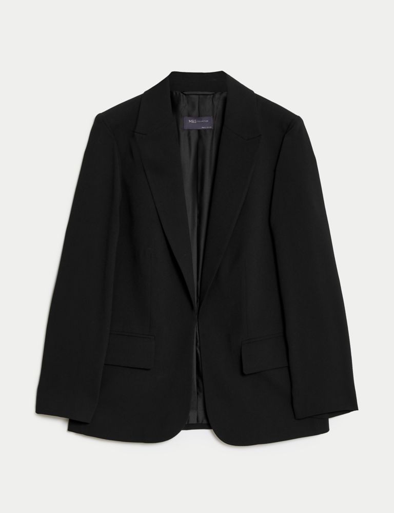 Crepe Relaxed Single Breasted Blazer