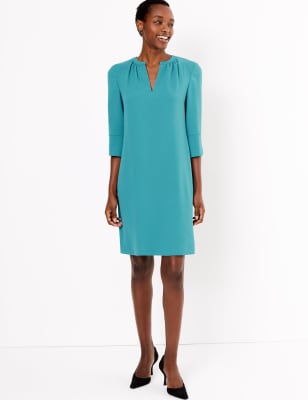 Teal store shift dress