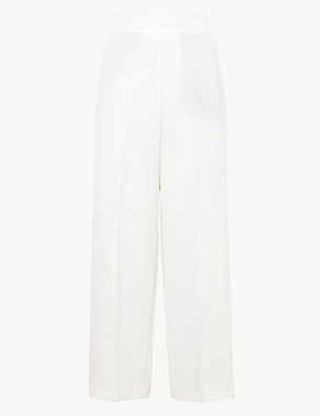 Crepe Side Stripe Wide Leg Trousers Image 2 of 3
