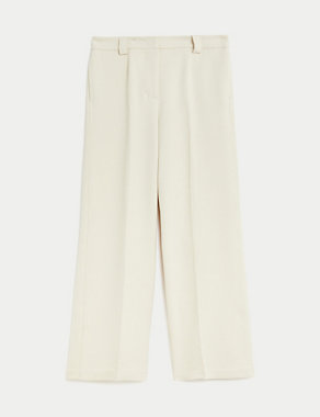 Crepe Tab Detail Wide Leg Trousers Image 2 of 6