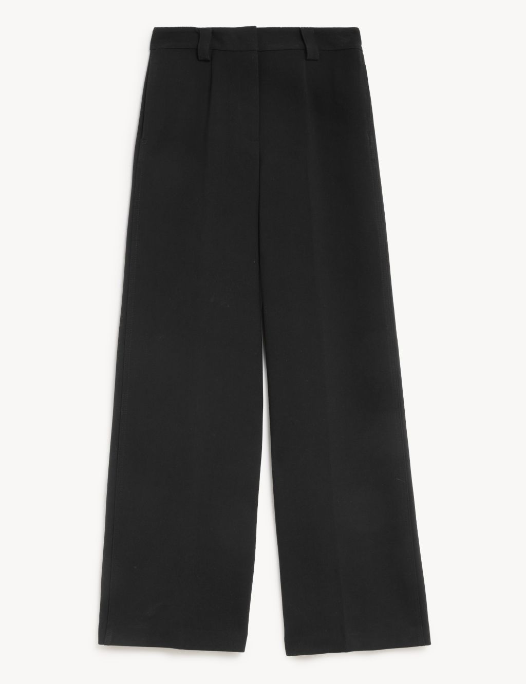 Crepe Tab Detail Wide Leg Trousers | M&S Collection | M&S