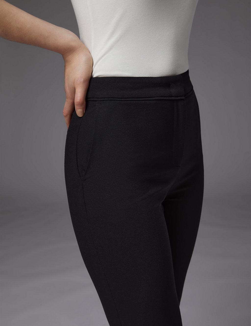 Crepe Tapered Ankle Grazer Trousers 2 of 4