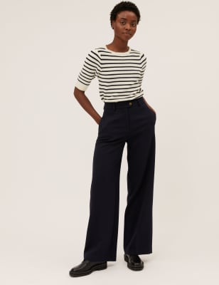 sugarhill HERRINGBONE WIDE TROUSERS | gulatilaw.com