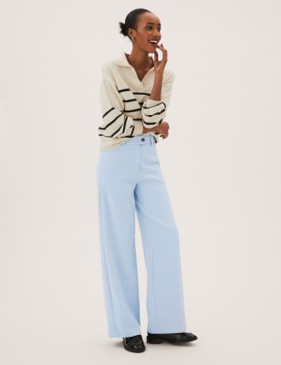 Wide Leg Crepe Trouser