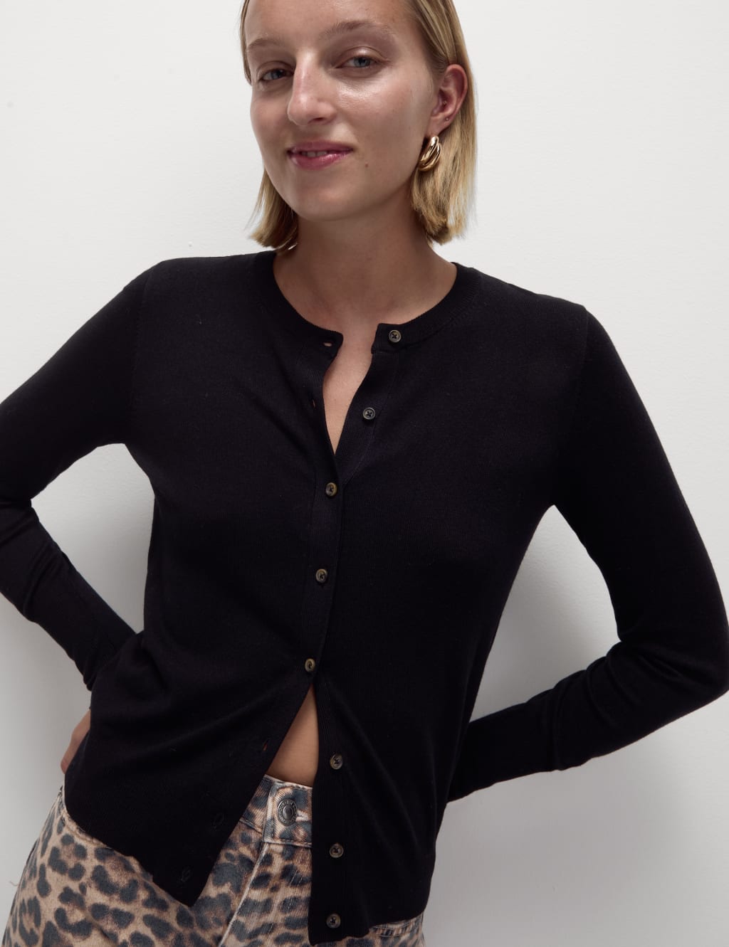 Button front sweatshirt cardigan outlet