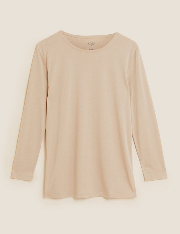Crew Neck Longline Long Sleeve Top | M&S Collection | M&S