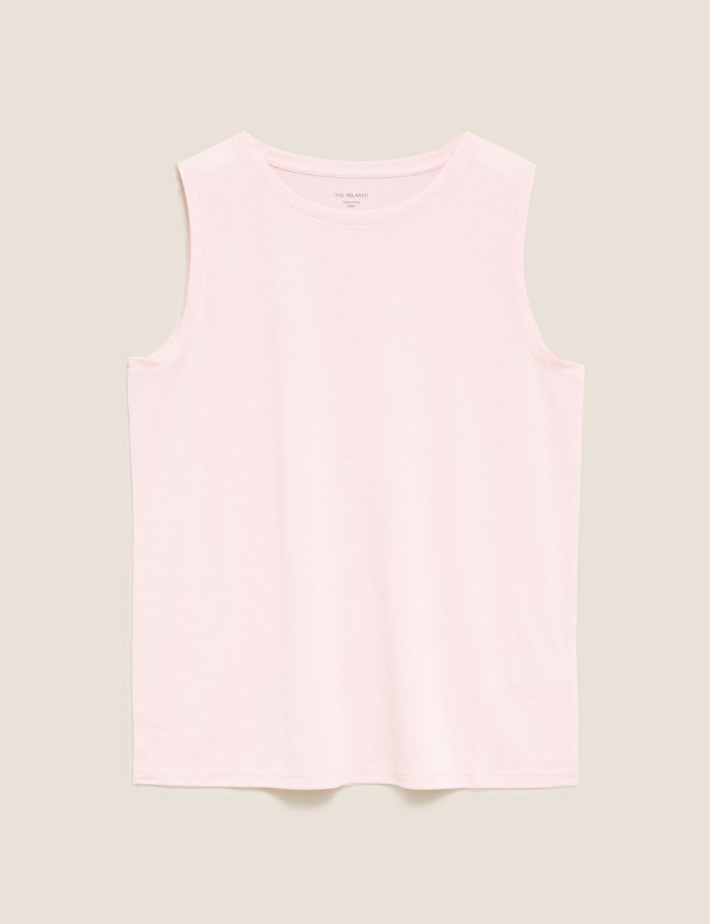 Crew Neck Relaxed Sleeveless Tank Top 3 of 4