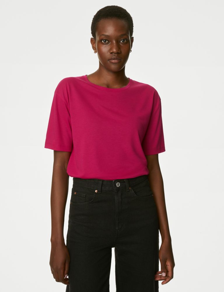 Crew Neck Relaxed T-Shirt | M&S Collection | M&S