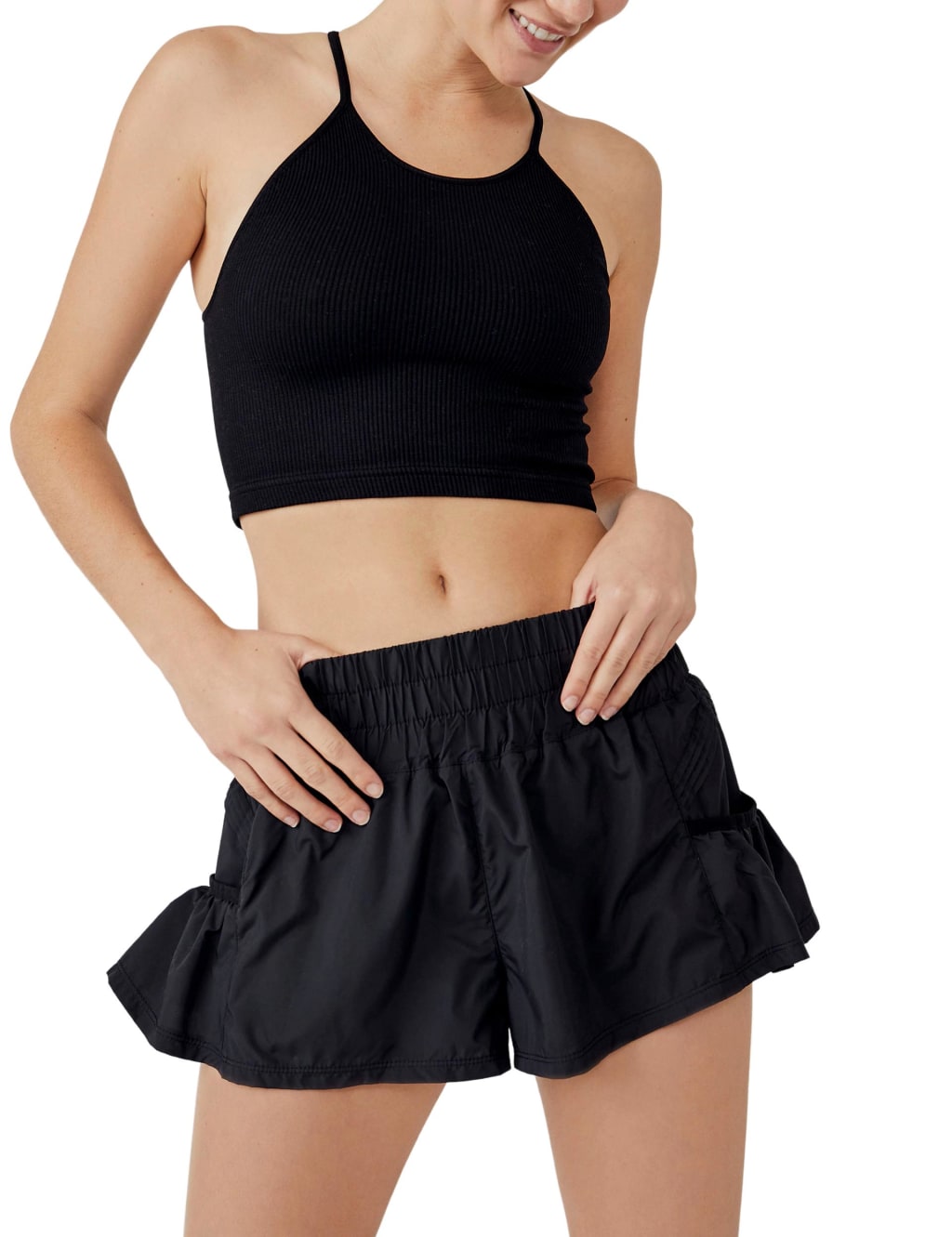 Crew Neck Running Crop Top FP Movement M&S