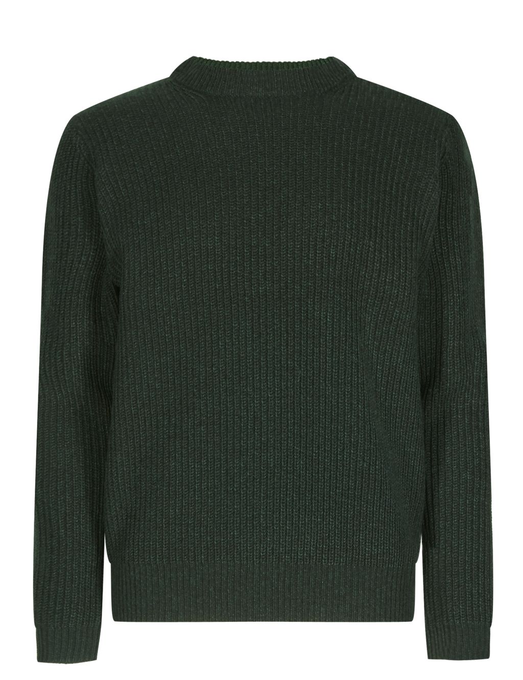 Crew Neck Textured Jumper with Wool 1 of 3