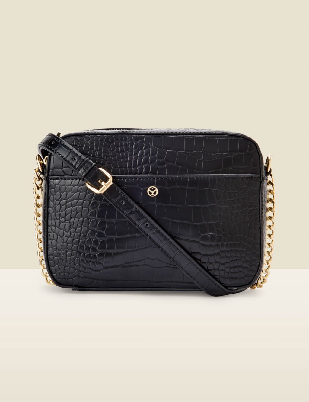 Croc Effect Cross Body Bag SOSANDAR M&S