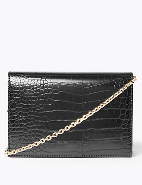 Croc Effect Foldover Clutch Image 2 of 6