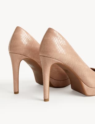 Platform Stiletto Heel Court Shoes