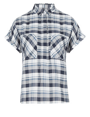 Cropped Checked Shirt Image 2 of 4