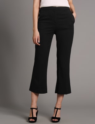 Cropped flare hot sale trousers