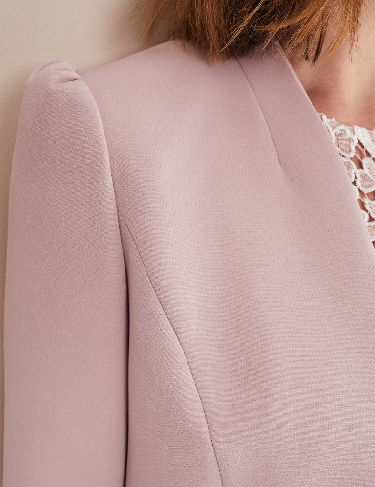 Dusty pink cropped jacket sales