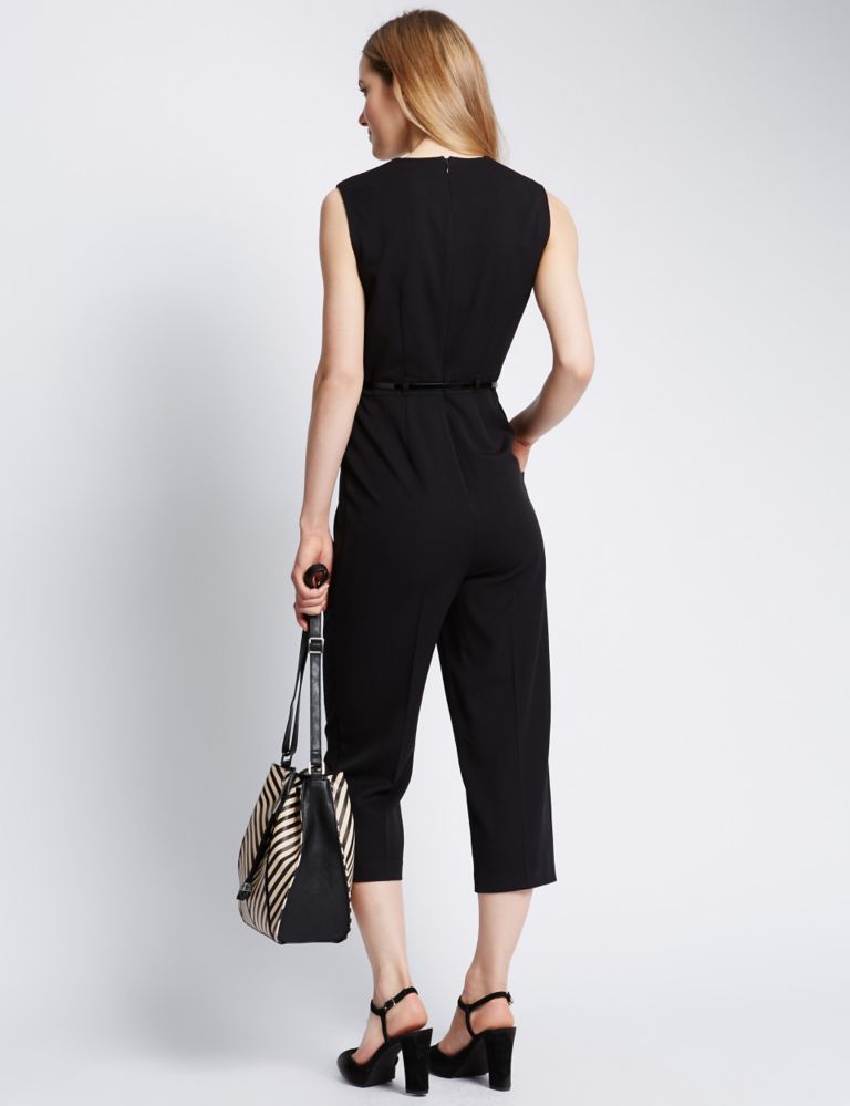 Cropped Jumpsuit with Belt 3 of 3
