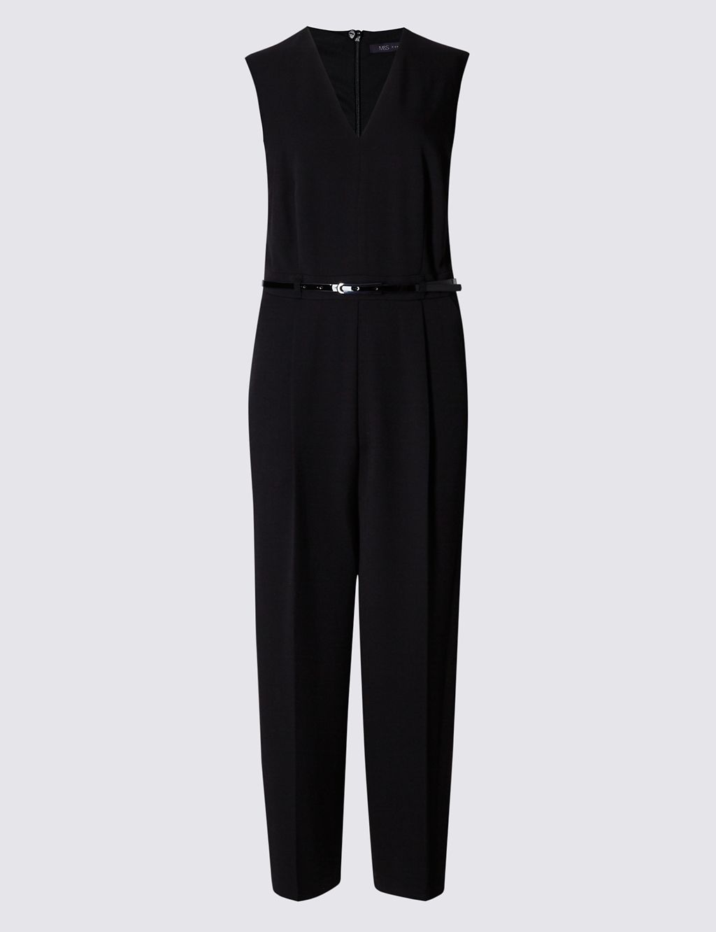 Cropped Jumpsuit with Belt 1 of 3