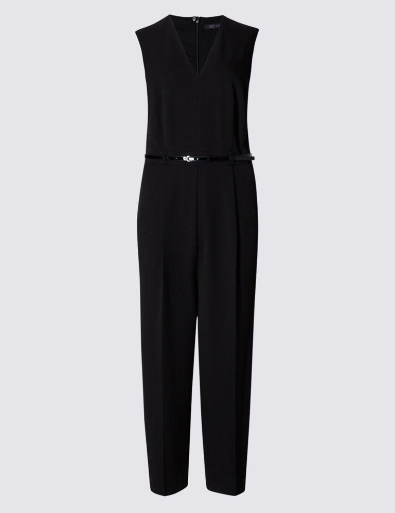Cropped Jumpsuit with Belt 2 of 3
