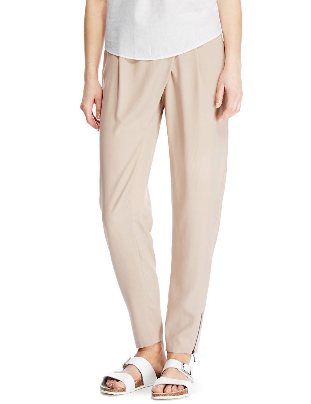 Crossover Textured Tapered Leg Trousers 2 of 5
