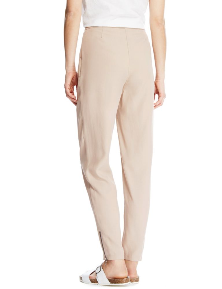 Crossover Textured Tapered Leg Trousers 4 of 5