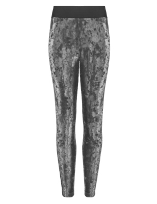 Crushed Velvet Leggings, M&S Collection