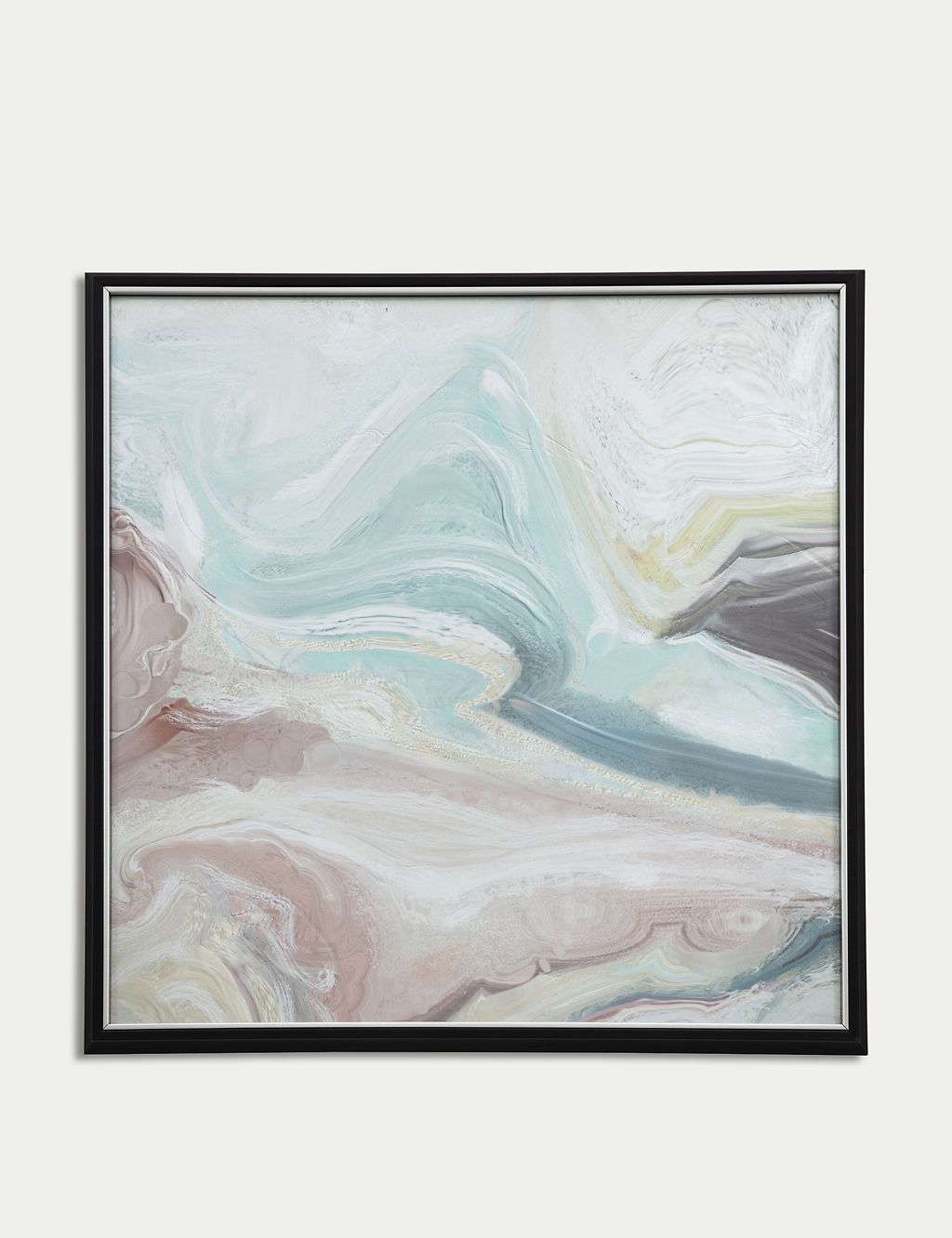 Crystal Fluid Abstract Square Framed Art 3 of 3