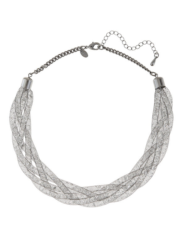Crystal Mesh Plaited Necklace Image 1 of 1