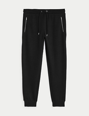 Cuffed Cotton Blend Zip Pocket Joggers Image 2 of 6