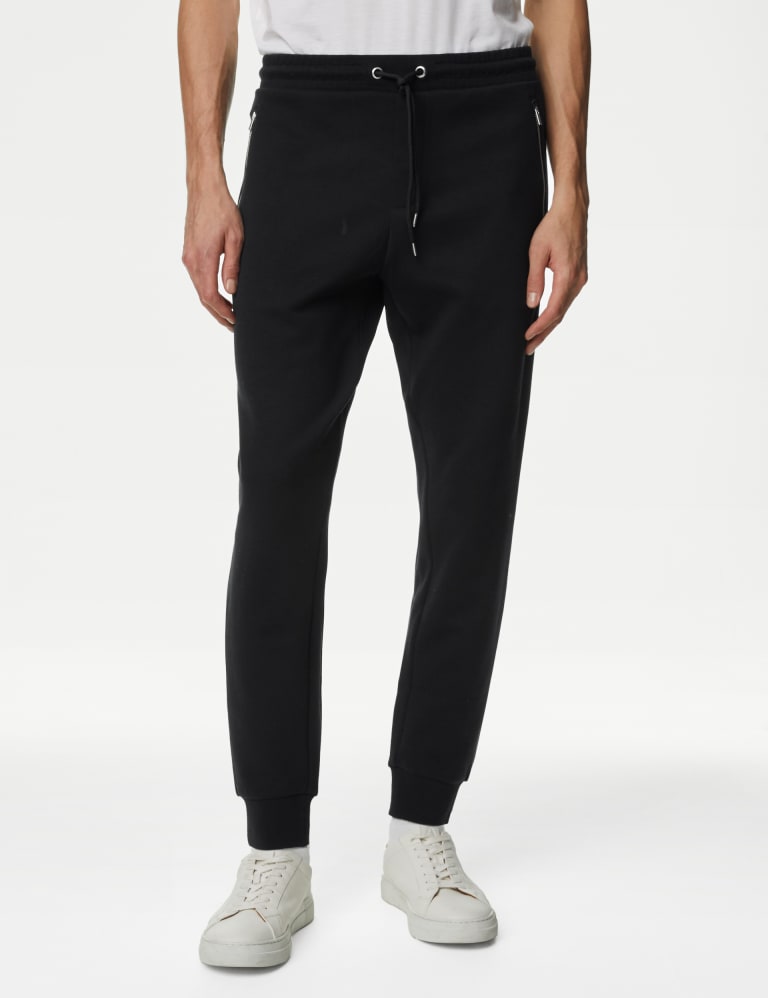 Cuffed Cotton Blend Zip Pocket Joggers 3 of 6