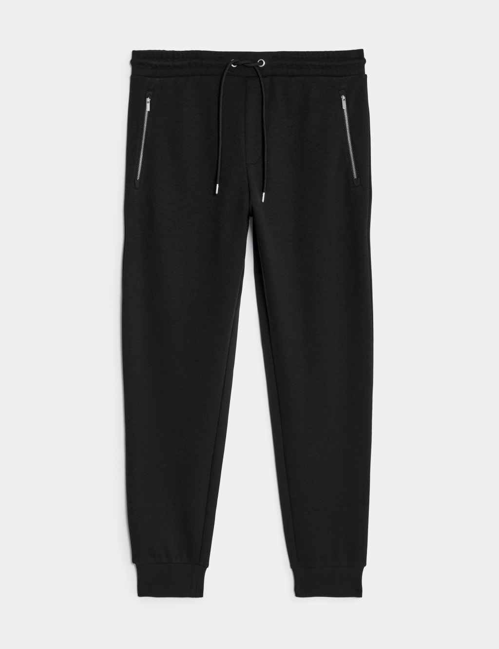 Faux back pocket zipper decorated jogger pants top